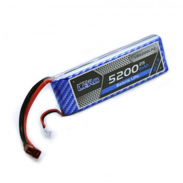 BATERIA DE LIPO 2S 7.4V 5200MAH 30C / 60C AUTO AERO ETC COM PLUG DEAN LB5200LP2 DEAN